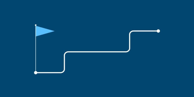 flag with image of a journey