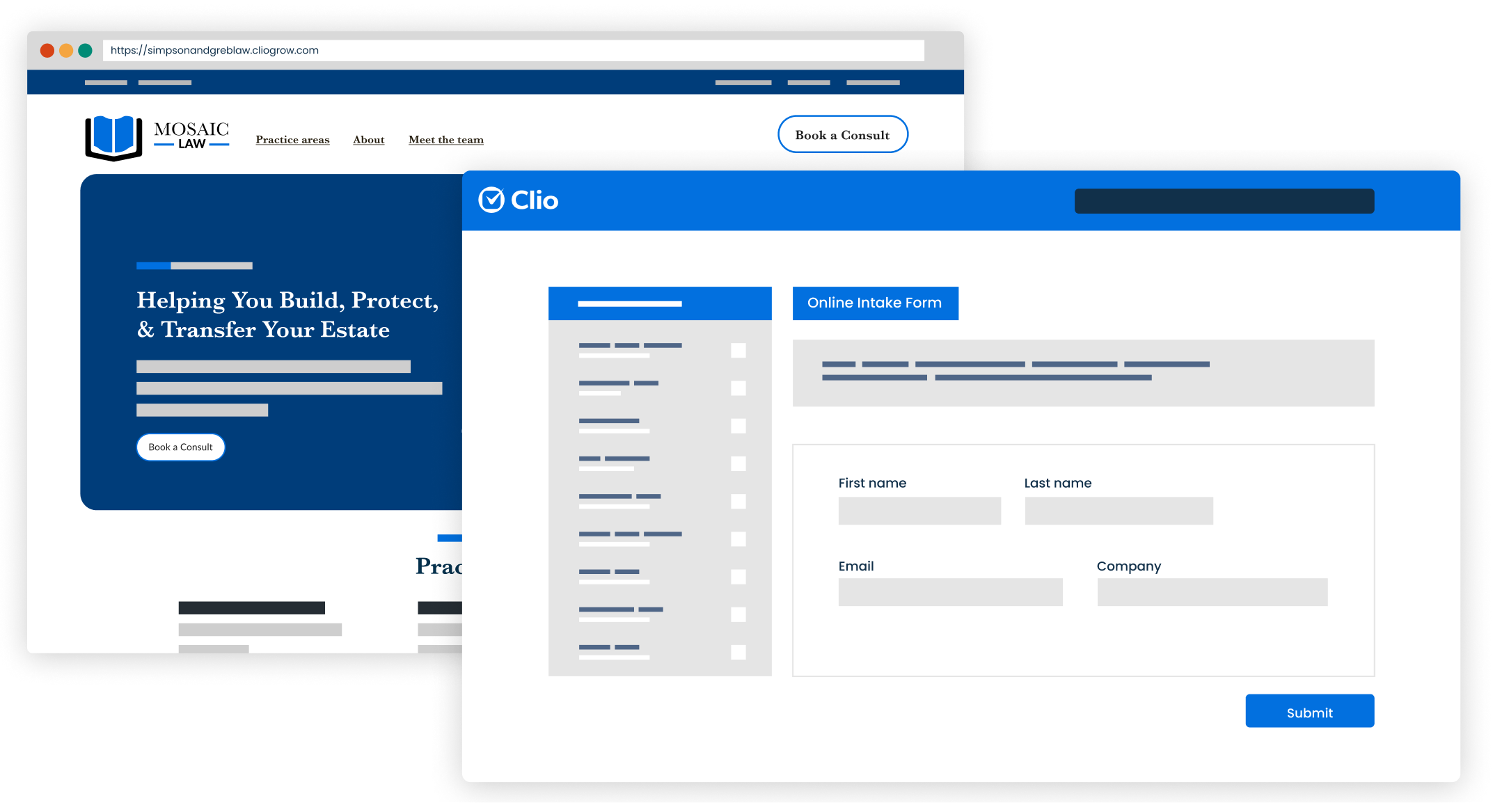 Clio Grow Client Intake and CRM.