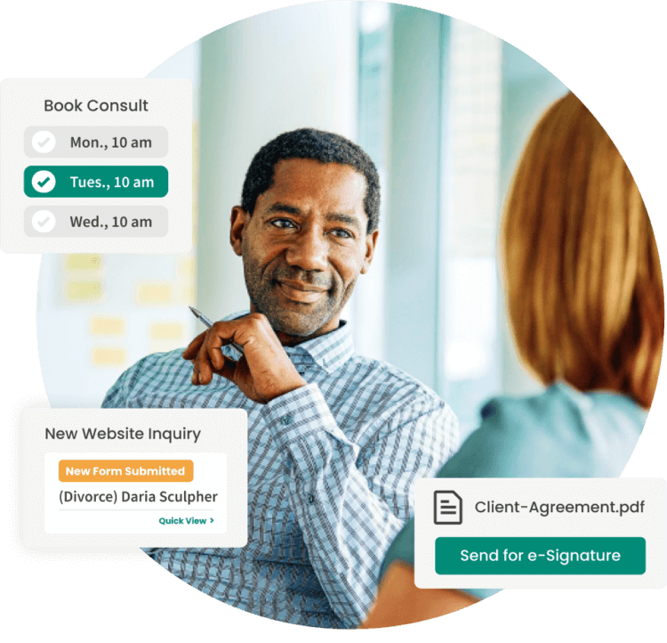 Clio features for engaging law firm clients