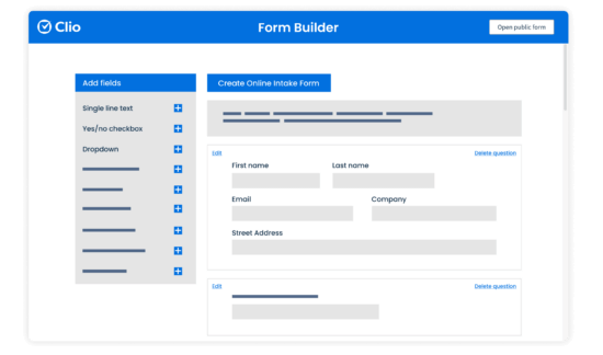 Online Intake Form Builder - Clio Grow
