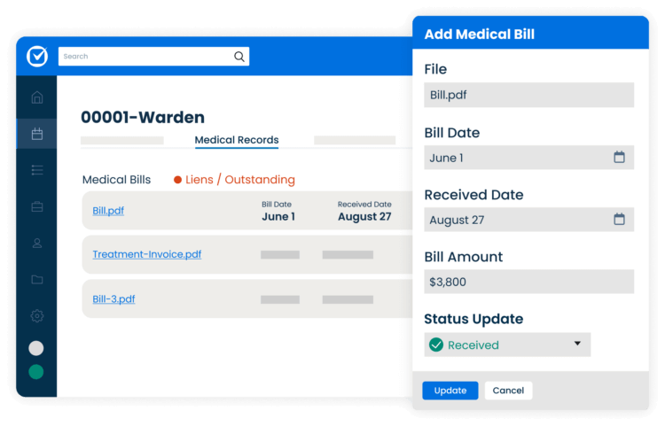Adding a medical bill in Clio Manage